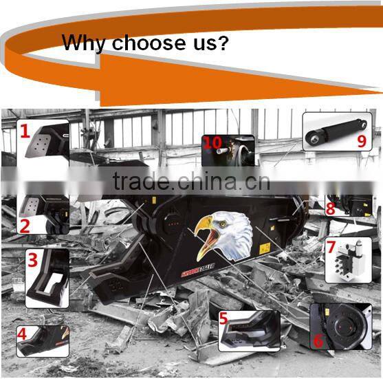 Hydraulic bench-top crawel metal pulverizer shear for excavator used