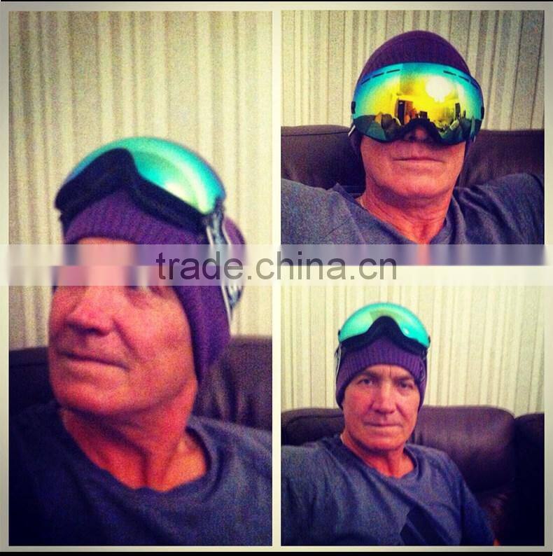 TPU frame and smoke REVO red lens ski goggle, snow goggles, snowboard goggles