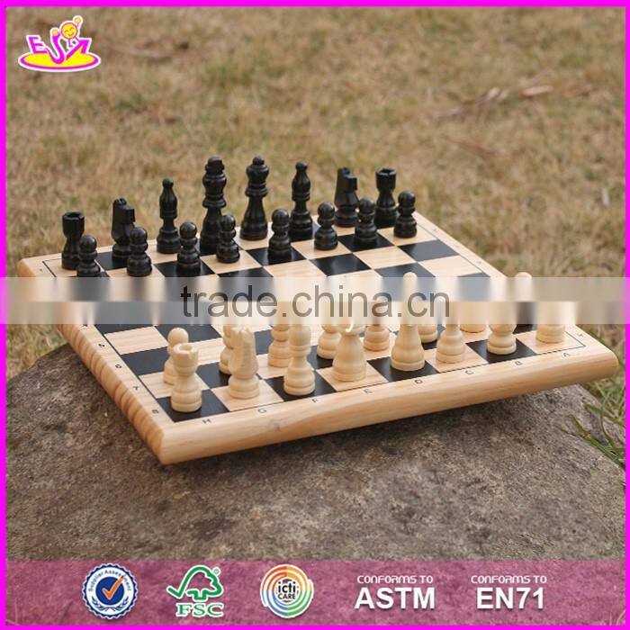 2017 New design children educational wooden international chess W11A053