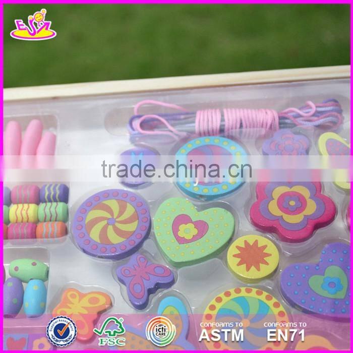 2017 New design educational wooden threading toys for toddlers W11E059
