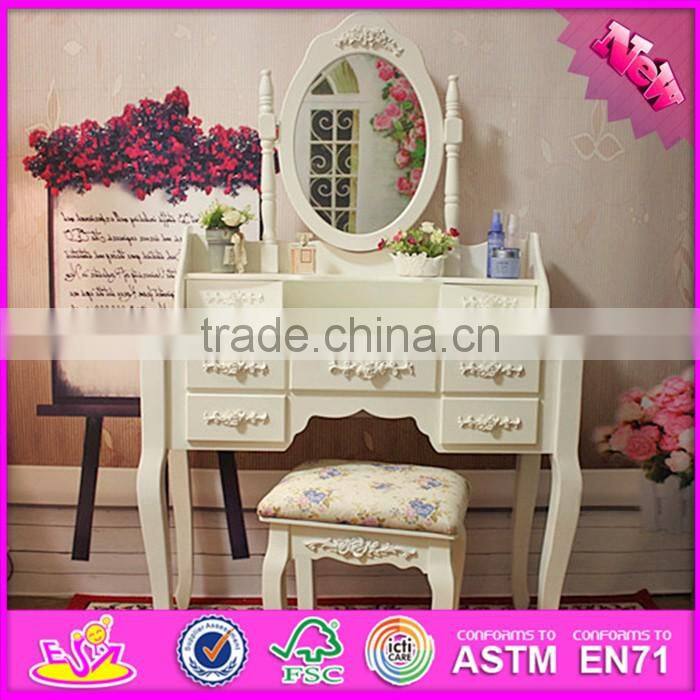 2016 wholesale luxurious bedroom solid wooden makeup vanity W08H057
