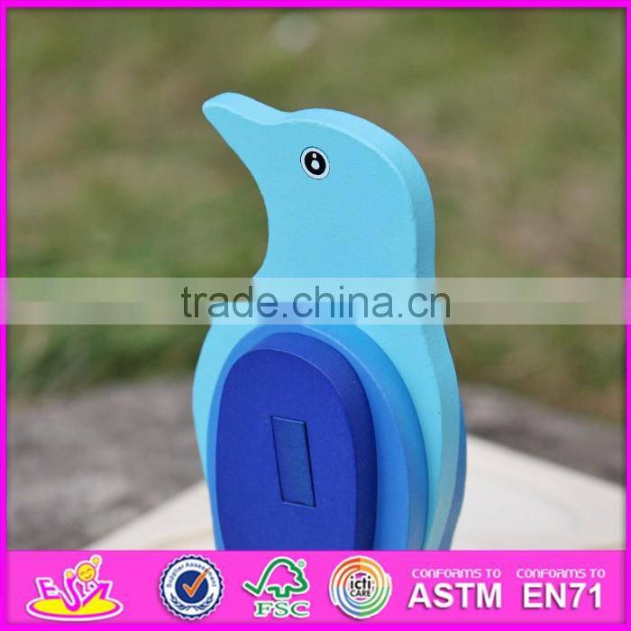 2017 New product diy 3d penguin wooden animal jigsaw puzzles W14G041