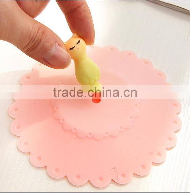 Silicone Anti-dust Suction Seal Lid Cap Coffee Mug Leak Proof Cover