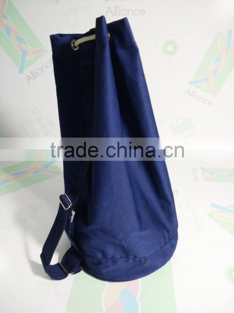 Hot sell fashion outdoor camping travel bag big round bucket message bag unisex canvas backpacks