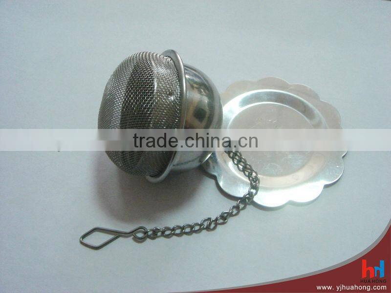 Unique stainless steel tea infuser with saucer HTI-M28