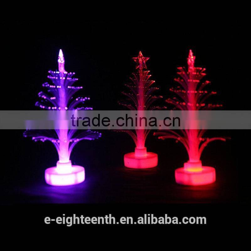 2016 popular Colorful LED Fiber Optic Nightlight Christmas Tree Lamp Light Children Xmas Gift