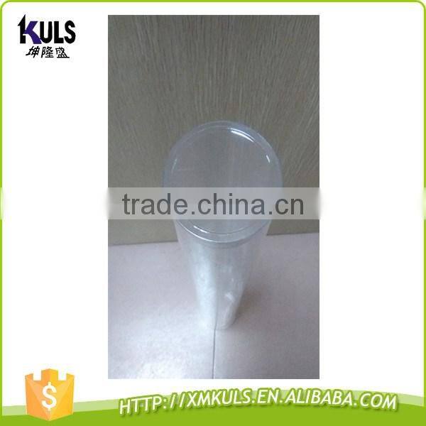 Factory supply Plastic with cap clear Cylinder tube for storage PVC pipe packing