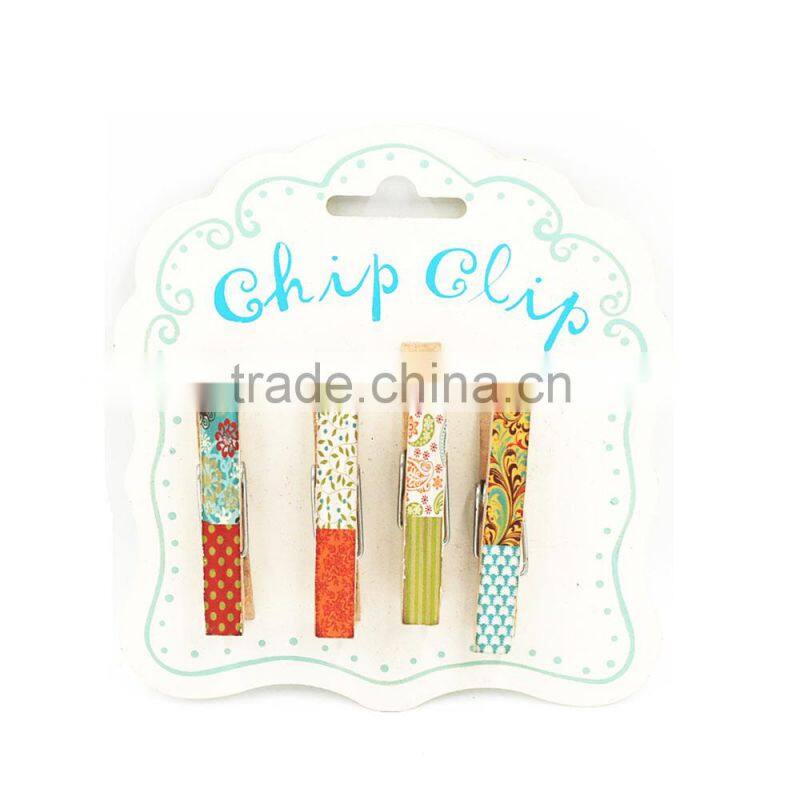 2017 Beautiful design 2-3/8"x1/2" hot sale cute small pine wooden photo clip