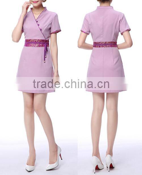 2017 OEM club costume restaurant uniform bar waitress fashion uniform
