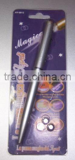 BHN009 Gift Store Promotional Gifts Cheap Plastic Spy Magic UV Pen with Led UV Light novelty gifts