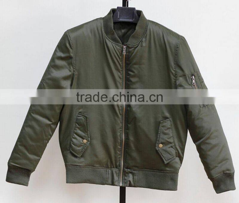 Mens popular nylon twill high quality bomber jacket