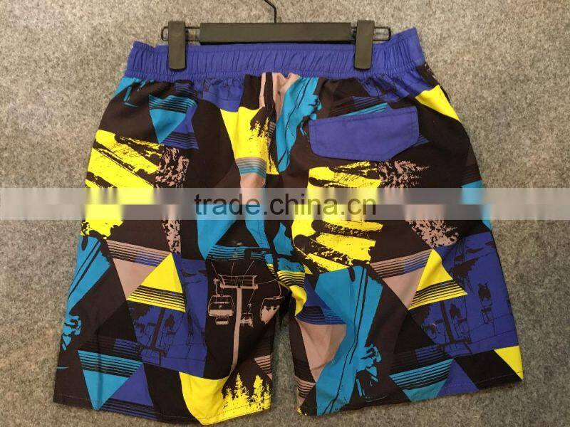 100%polyester fancy 2016 mens quality beach shorts
