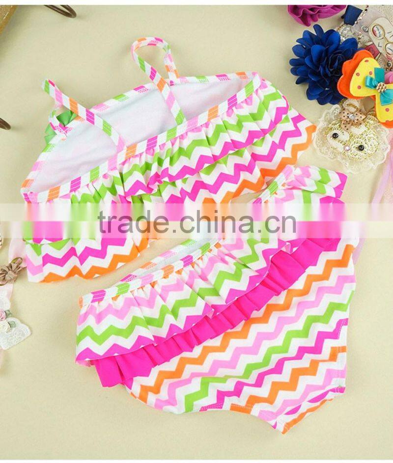 2pcs Latest Fashion Children's Swimwear Hot Sexy Photos Baby Girl Bikini Swimwear 2017