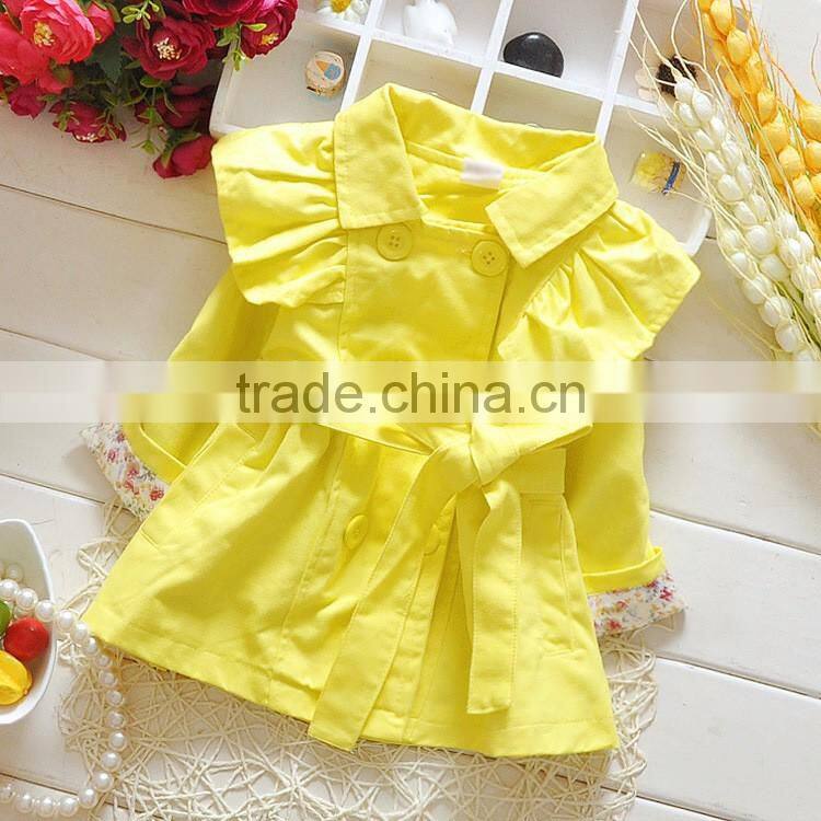 2016 New design baby girl coat clear coat korean girl coat