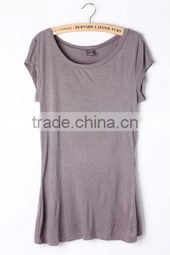 Long Body length cotton plain T-shirt for women