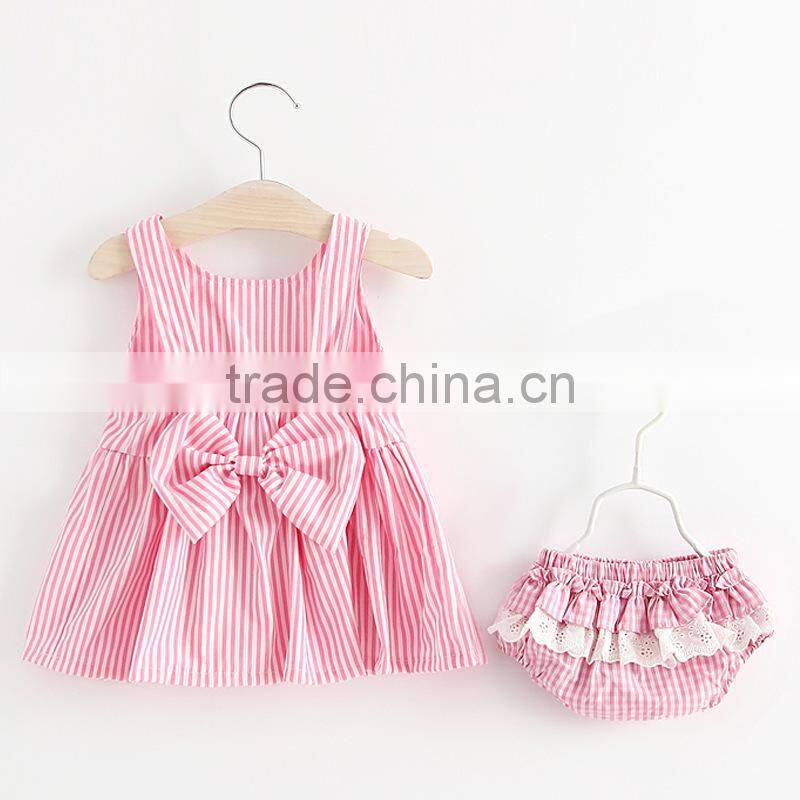 Korean version of strap dress + underwear 2 pcs of baby clothes 2 years old