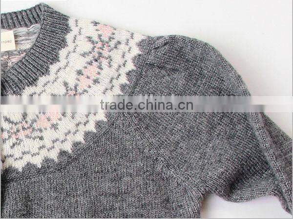 Girls snowflake pattern knitted christmas sweater