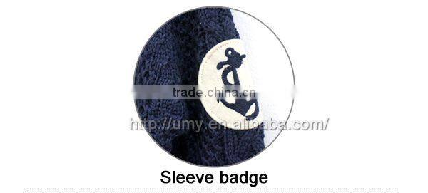 Fashion Lapel Collar Baby Boys Pattern Knitwear Cotton Children Cardigan Knitwear