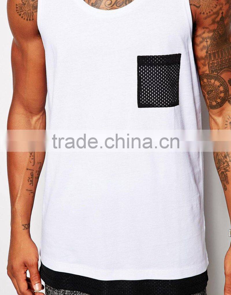 pocket tank top men,long mens tank top shirt