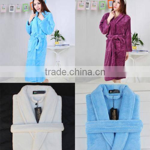 Popular Warm Extra Long Robes Blue Cotton Terry Bath Robes For Mens & Womens