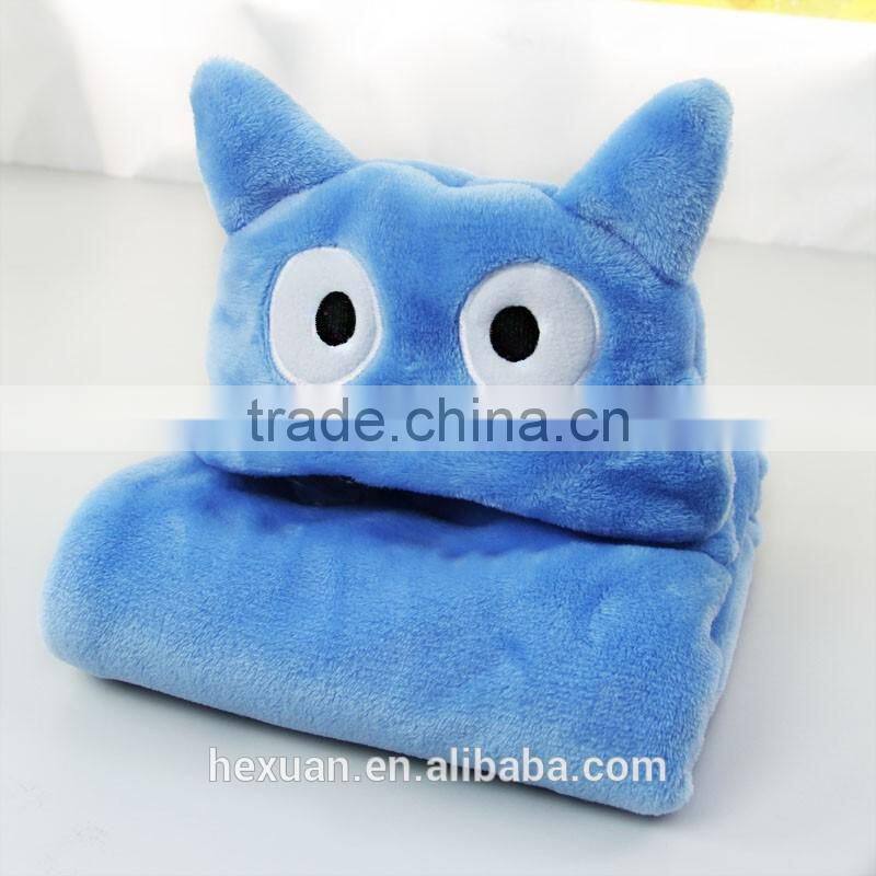 lovely custom animal shape coral fleece or cotton baby hooded bath towel
