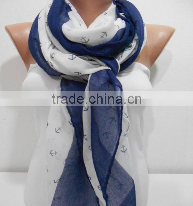 New design woman fashion anchor Shawl Beach Scarf