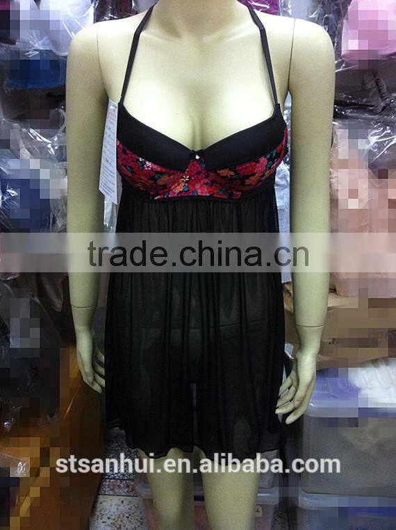 silk breathable quick dry evening wear Sexy sleeperwear China factory