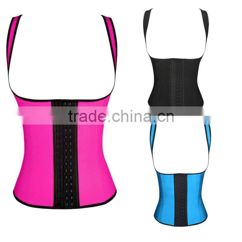 2017 New 9 Steel Boned ladies high quality latex Waist Trainer Corsets