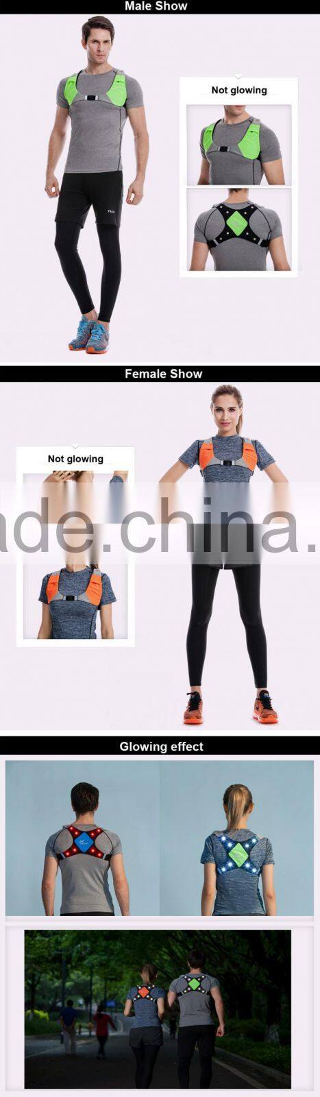 Versatile comfortable USB rechargeable battery powered hi viz safety vest