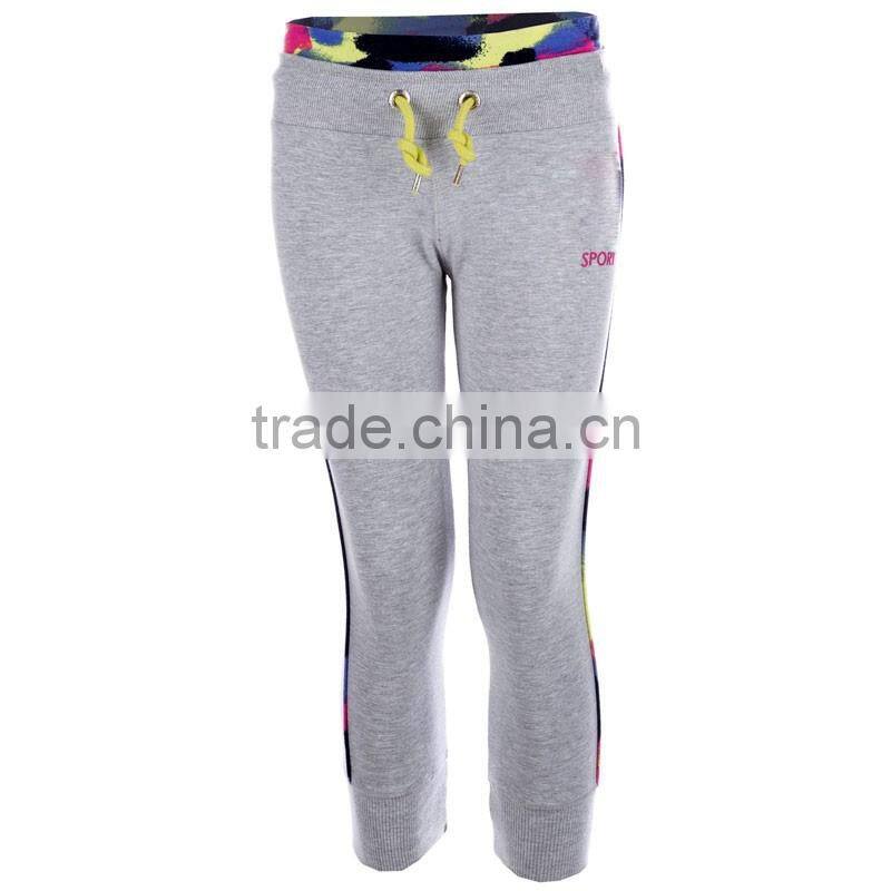 China custom sports /casual cotton drawstring loose pants for women