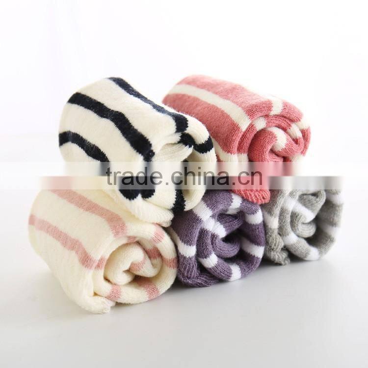 Winter Combed Cotton Striped terry socksm,children socks thickening soft knee high elastic stockings