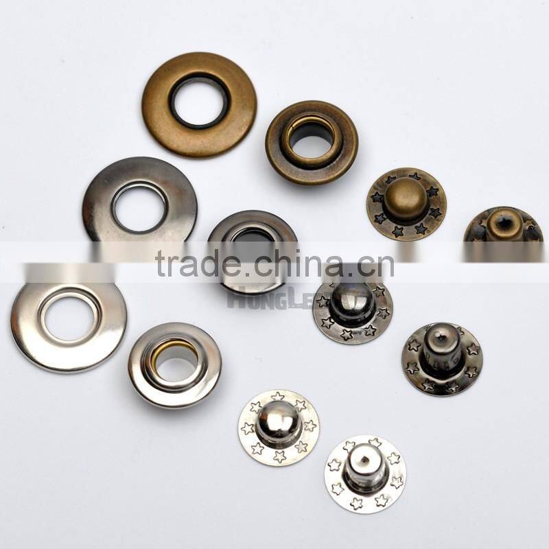 20mm 4 part brass metal button bubble snap button Italy snap fasteners black/nickle/Bronze FP-029