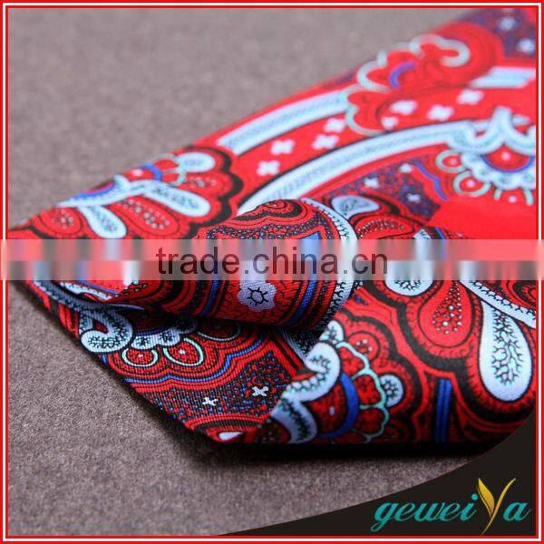 Suit Red Silk Printed Pocket Handkerchief