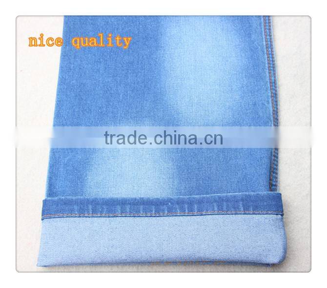 Cotton polyester spandex denim fabric for jeans