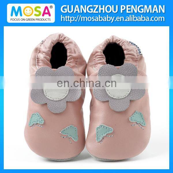 Toddler Boy Dark Blue Pre-walker Soft Sole Genuine Leather Shoes Star Pattern