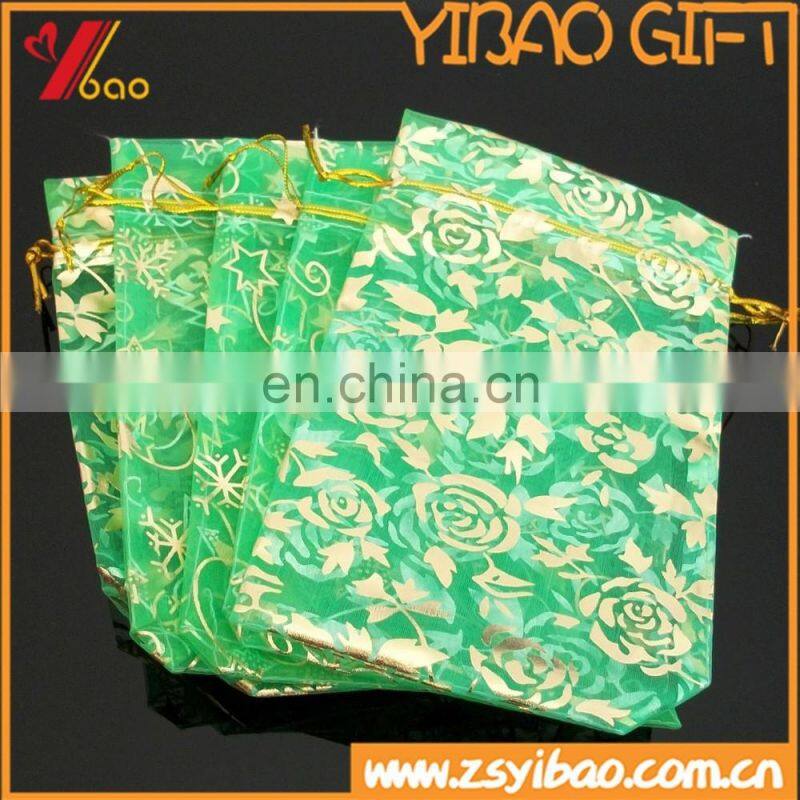 2017 Colorful organza drawstring gift bag for Christmas decoration/Organza gift bags