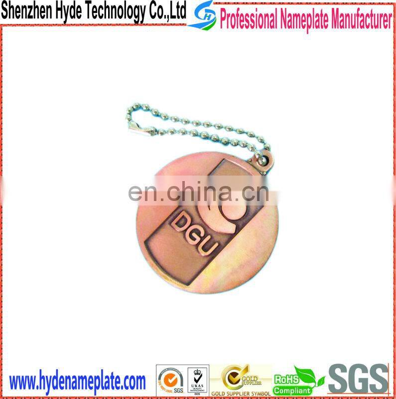 dongguan high quality metal custom logo jewelry tags
