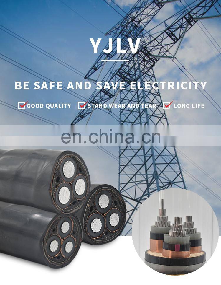 Aluminum underground YJLV22 electrical power cables