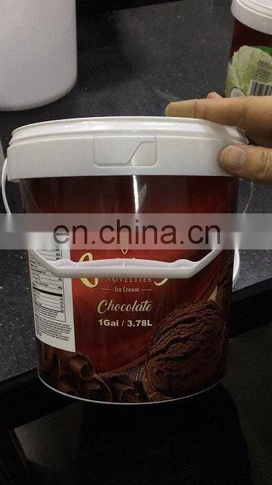 1Gallon PP Food Grade Round Plastic Buckets With Handle And Lids For Ice-cream ,Candy