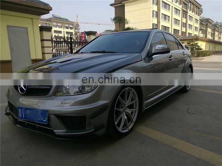 High quality BS style wide body kit for Mercedes Benz C class W204 2008-2013 front bumper rear bumper side skirts hood  spoiler