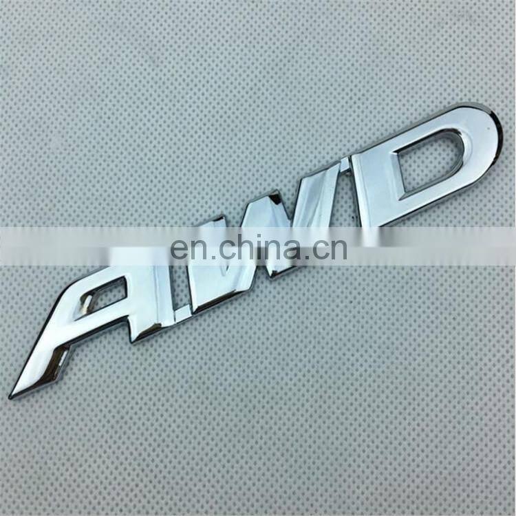 Customized Plastic Red Black Chrome Label Car Logo Emblem Badge Sticker