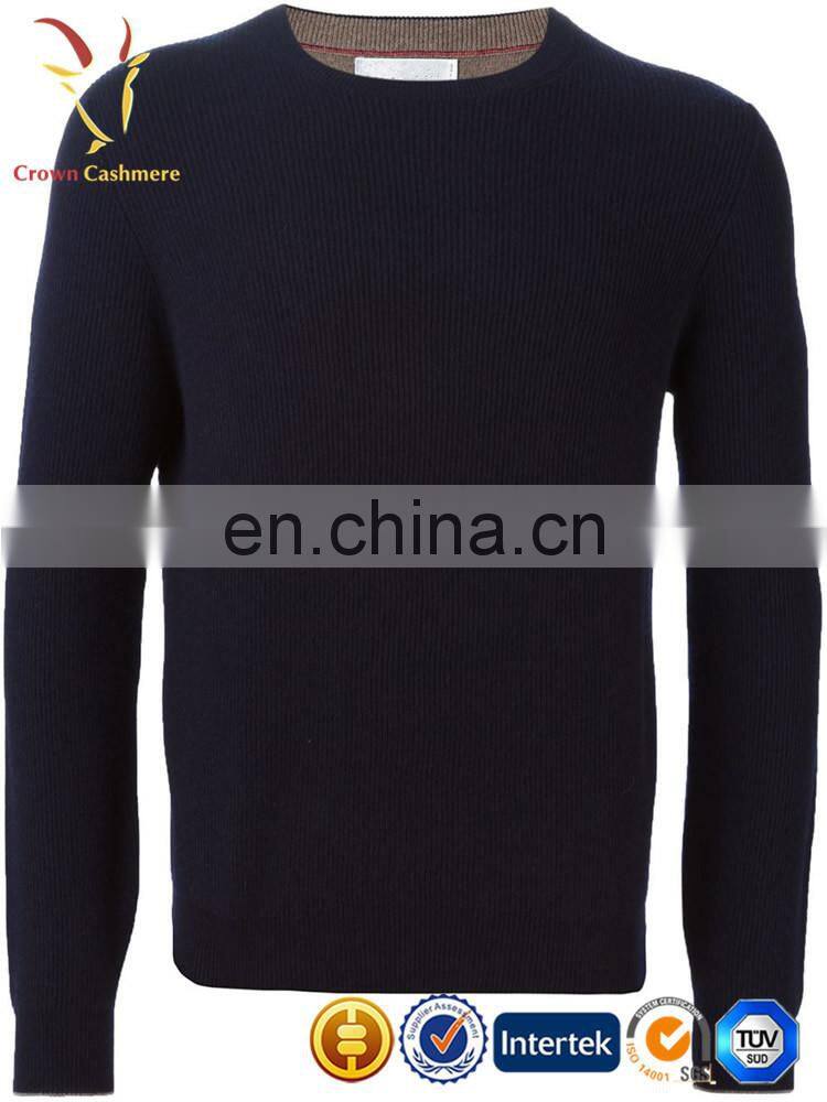 Men's Design Lambswool Sweater Round Neck Design of Hand Made Sweaters