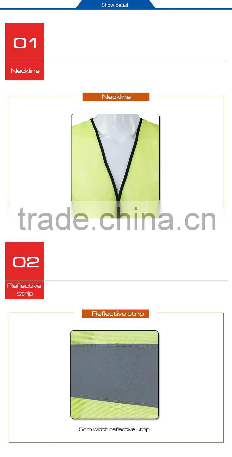 Cheap high visible road safety reflective vest RF005