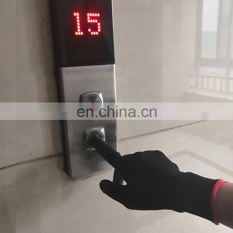 Coating PU Top Work  Protection Gloves in Black