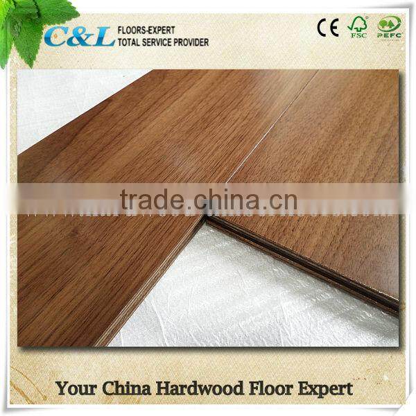 UV Prefinished Engineered American Walnut Wood Flooring