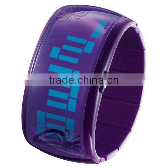 silicon watch 2013 women silicone led watch wide bracelet watch