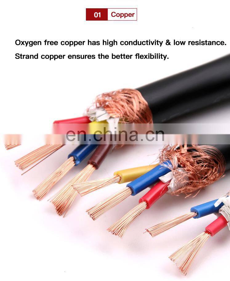 best price control cable f[re alarm PE/PVC jacket multi cores ccs cca shielded control cable