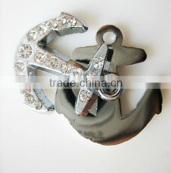 DIY rhinestone Anchor pendant (SH-089)