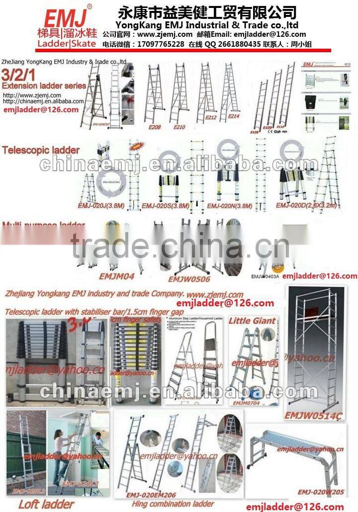 1.4m+2.0m Double Telescopic Ladder