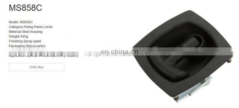 MS858C-3 Black Powder Coated Steel Trailer/ Vehicle Truck T bar Handle Toolbox Panel Locks